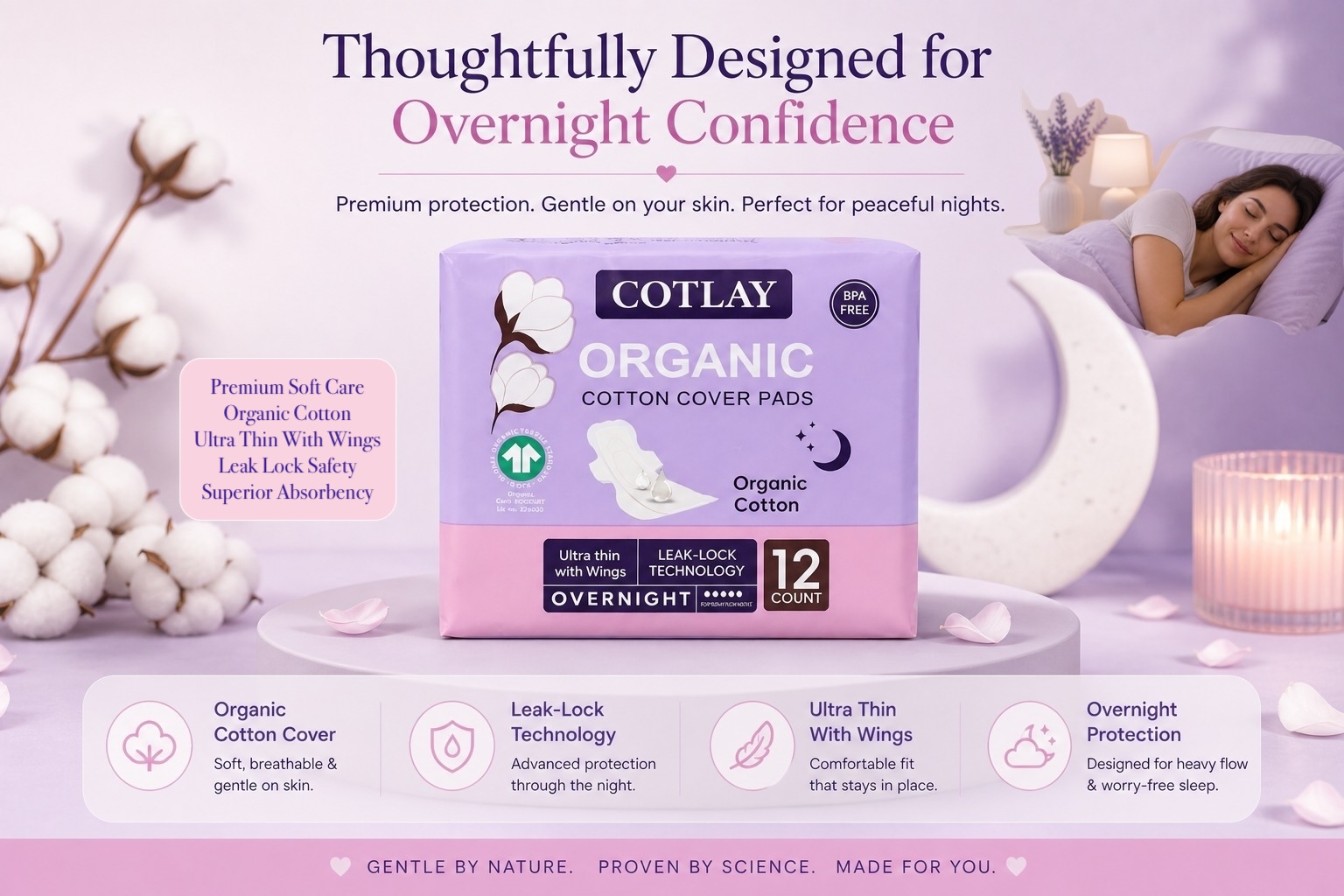 Organic Overnight Pads