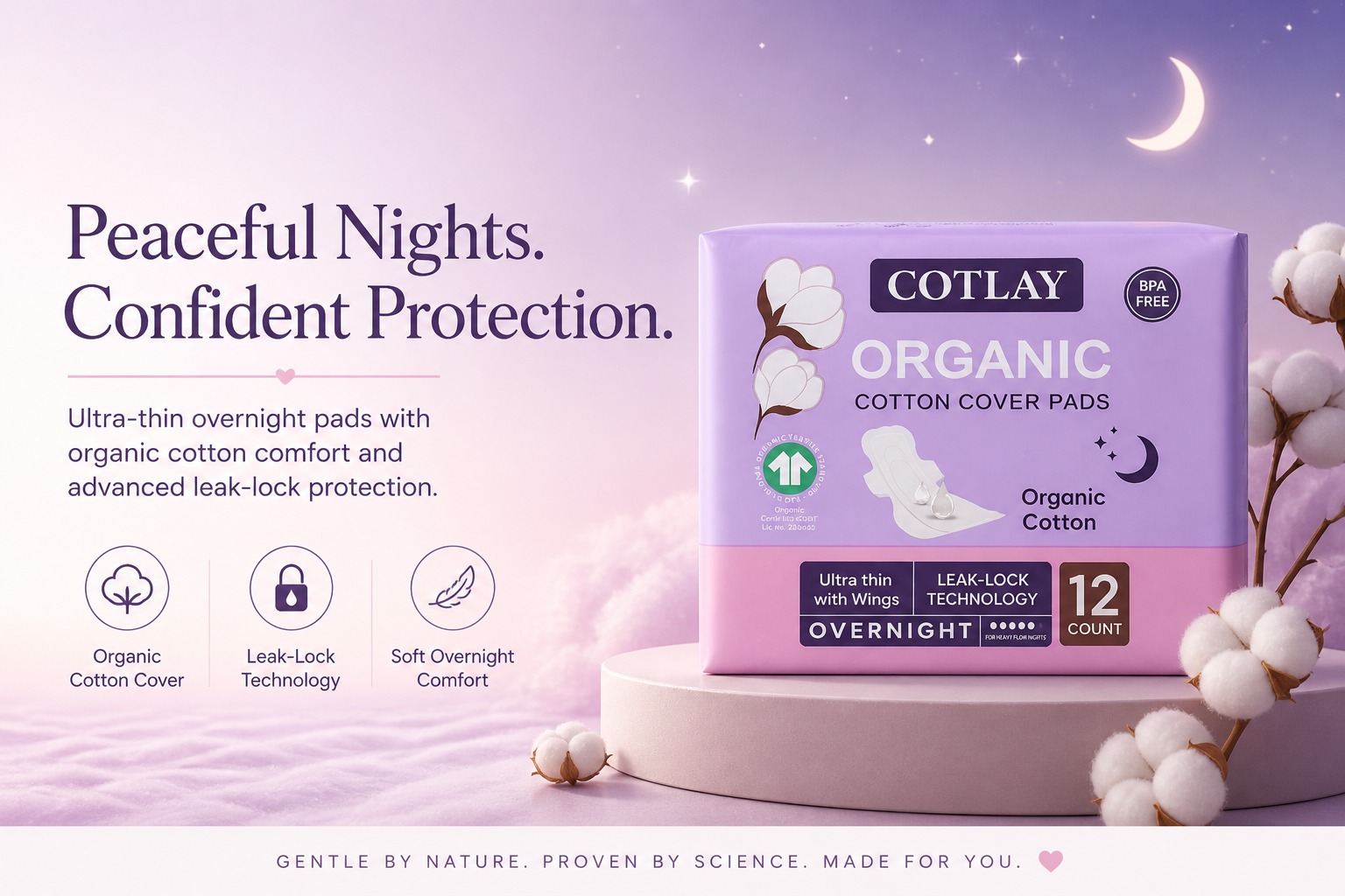 Organic Overnight Pads
