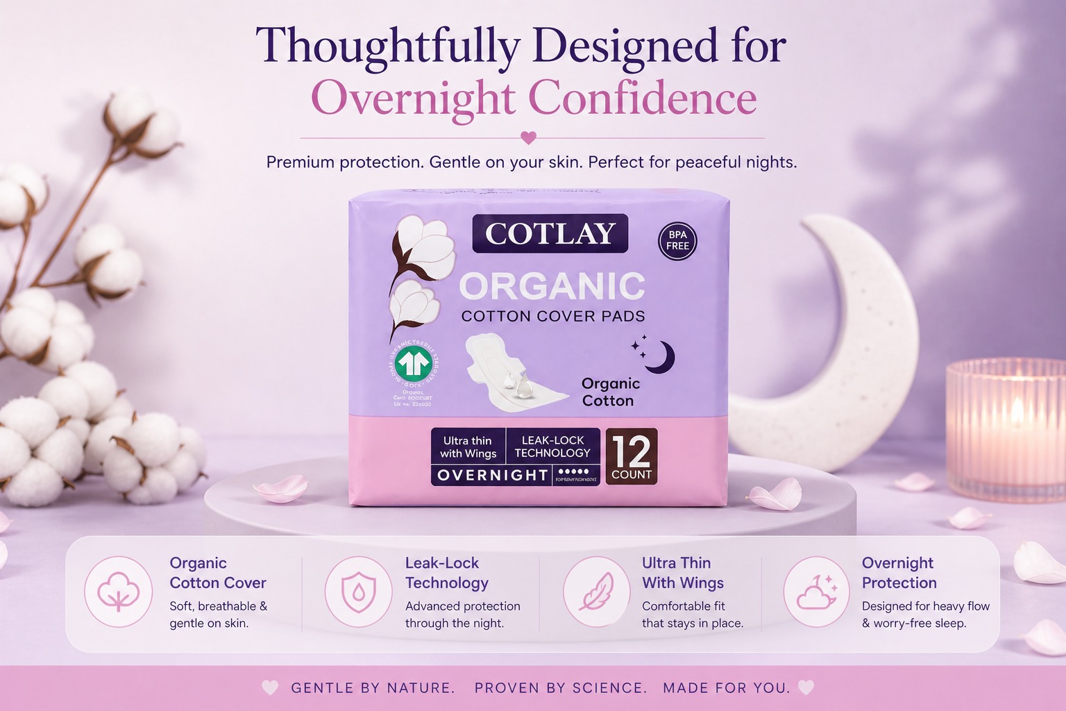 Organic Overnight Pads